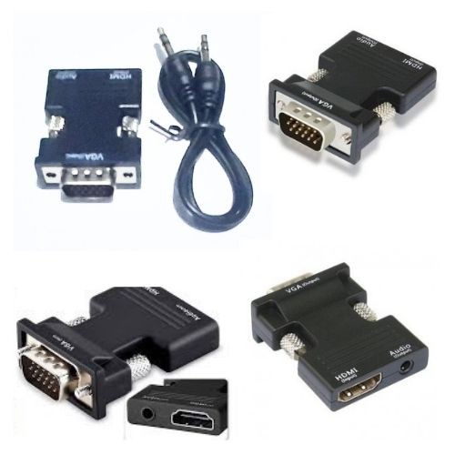 Converter Adapter HDMI To VGA Male 1080P With Audio Port 111158