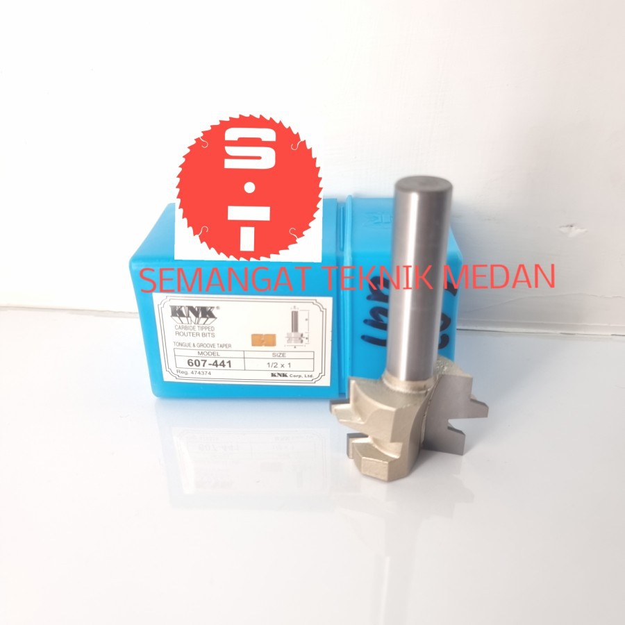 607-441 MATA PROFIL ROUTER SAMBUNG PAPAN KAYU TONGUE GROOVE TAPER KNK