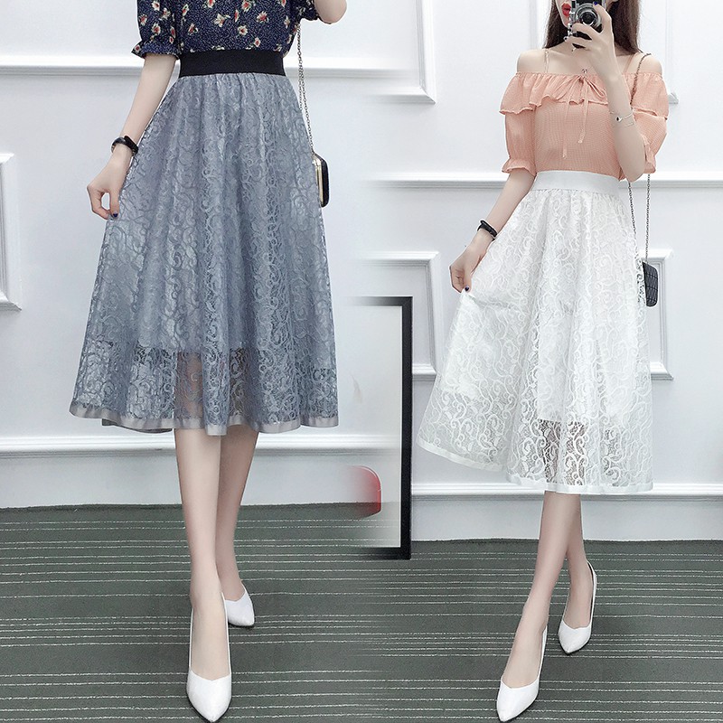Rok Organza Elegan Selutut Bahan Tulle untuk Musim Panas Rok Organza Elegan Selutut Bahan Tulle untuk Musim Panas