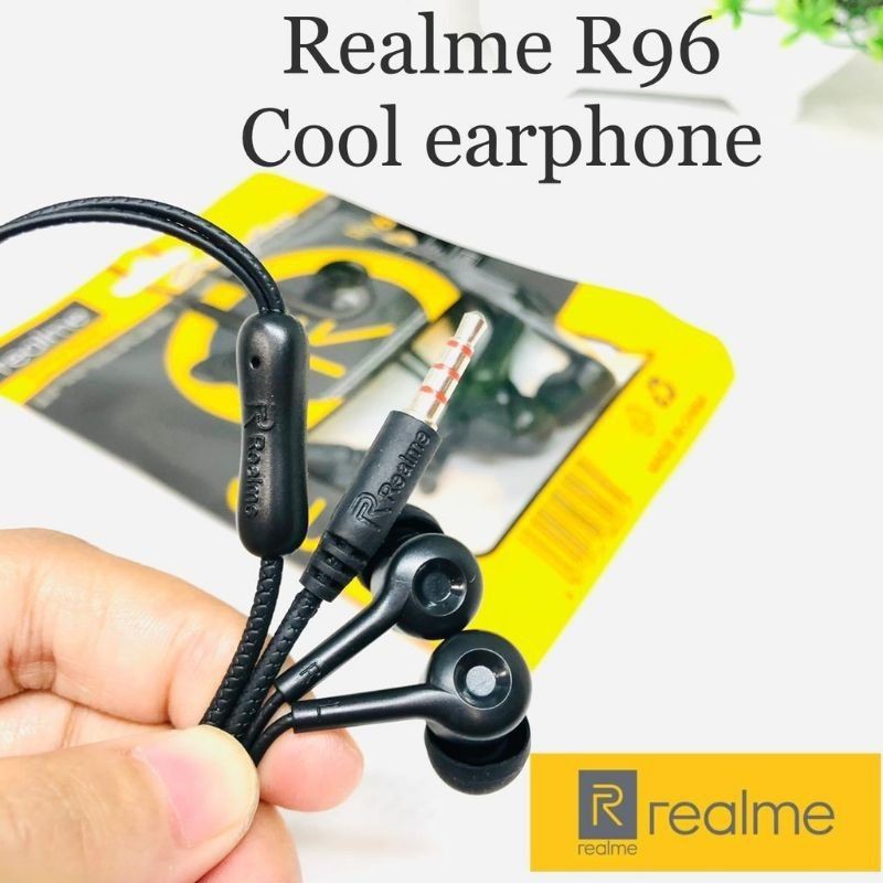 HEADSET REALME R-96 BASS HANDSFREE REALME R96 EARPHONE REALME R-96 BUDS BASS