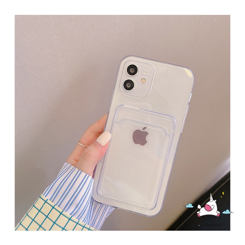 Soft Case Tpu Transparan Dengan Holder Kartu Untuk Samsung Galaxy A03S Eu A82 A22 A72 A52 A32 A42 F62 M62 M60S 5g M31S M30 M20 A41 A02