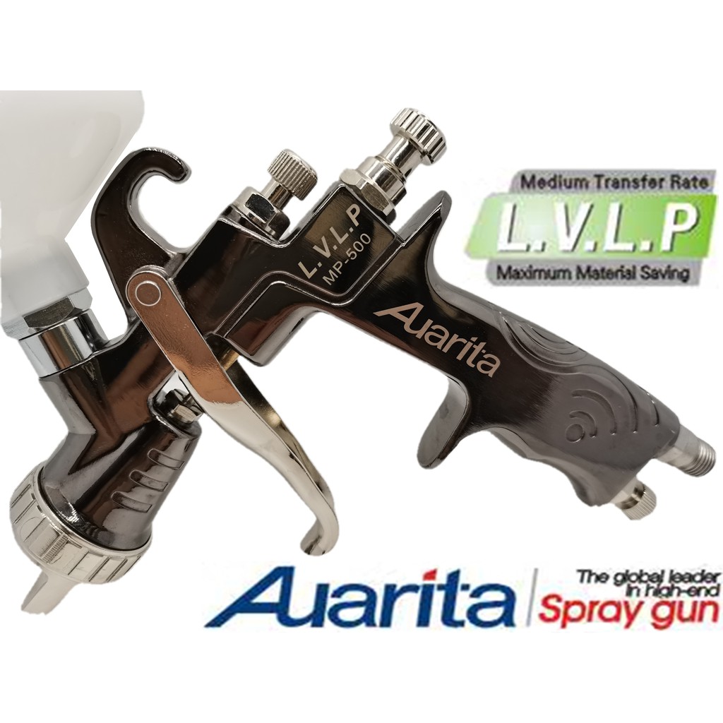 Auarita MP-500 LVLP car spray gun for paint Gravity Air Spray - 1.3mm Nozzle, 600cc cup spray gun pa
