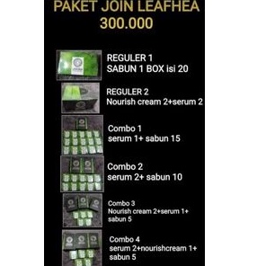 Ori leafhea join member + brosur dan wadah sabun