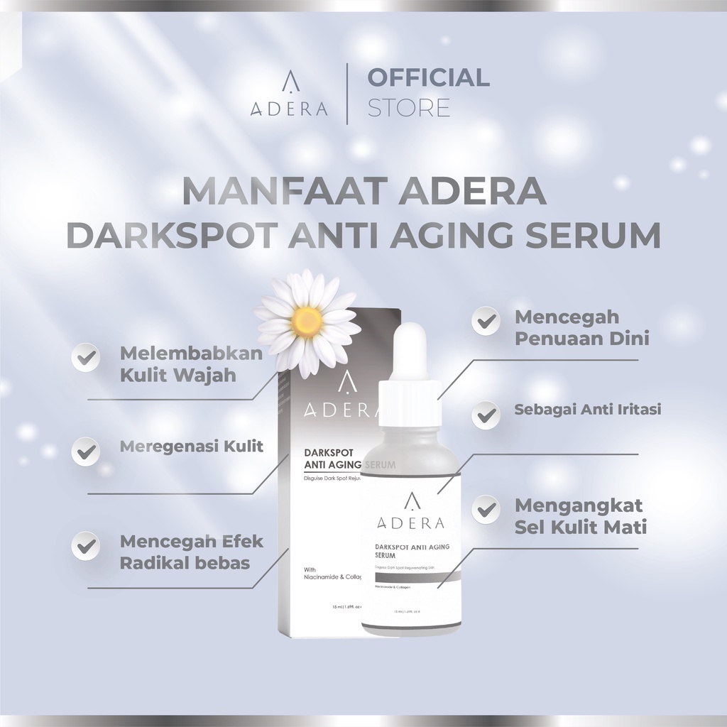 Serum Adera Adera Face Serum Anti Acne/Jerawat, Adera Serum Dark Spot/Flek Hitam, Adera Brightening/Pencerah Wajah Original