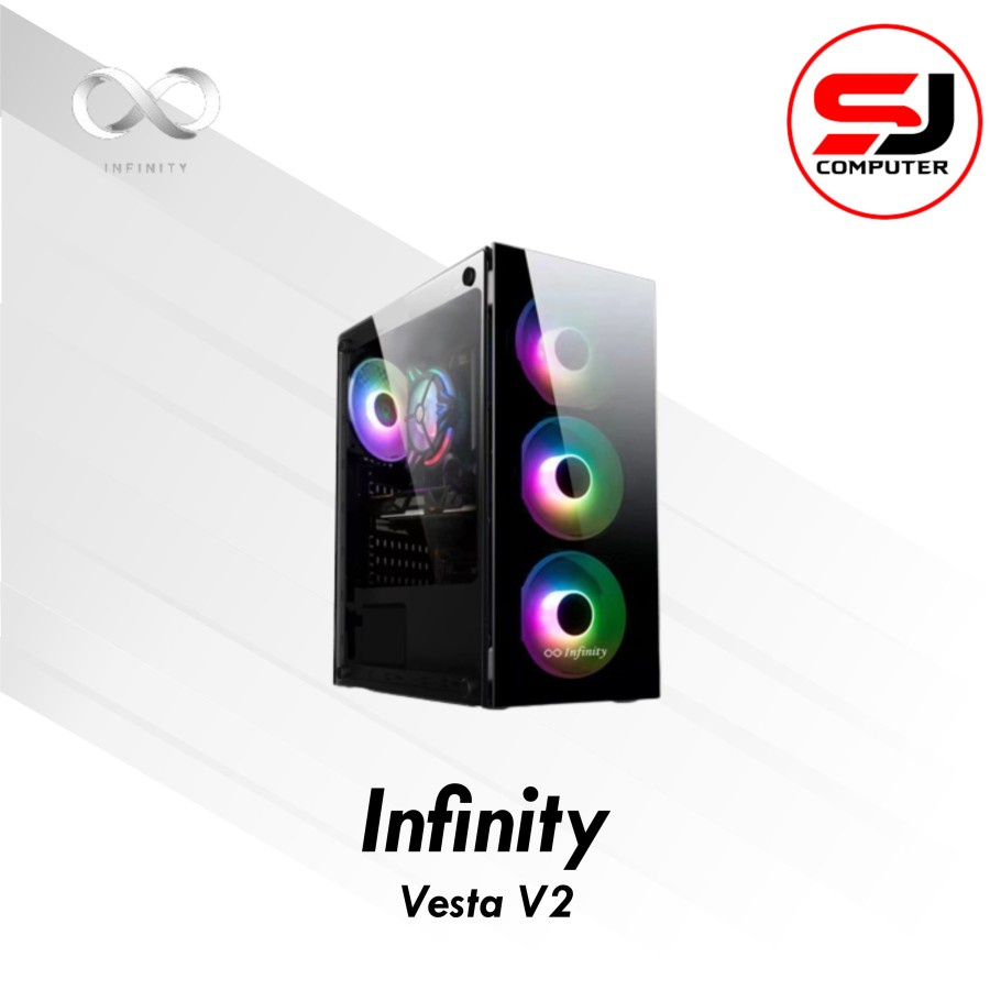 INFINITY VESTA V2 INCLUDE 4 FAN ATX TEMPERED GLASS CASING GAMING