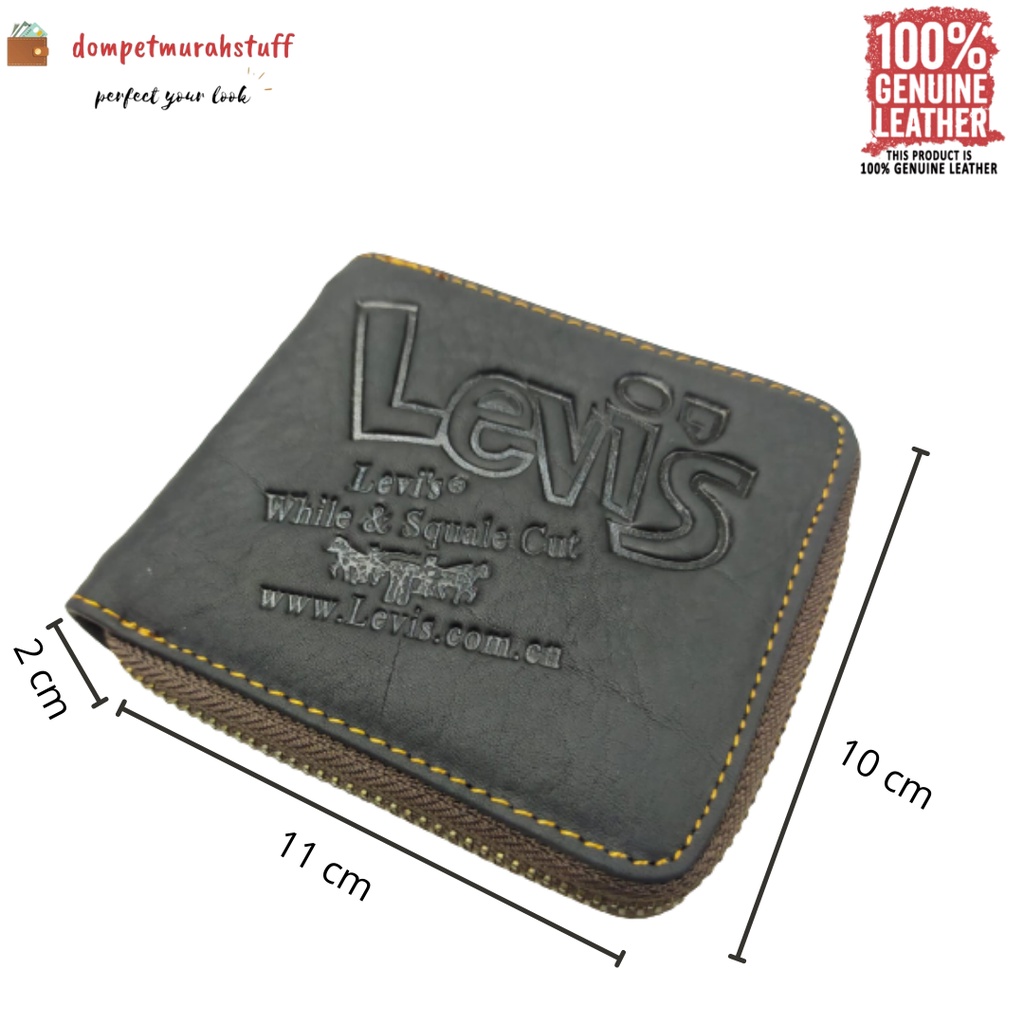 DOMPET KULIT ASLI RESLETING KELILING