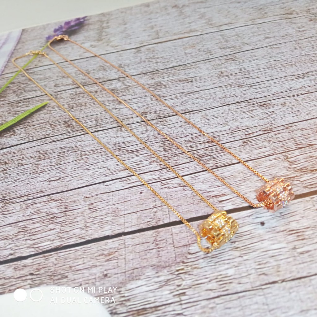 Kalung Xuping  Wanita Kalung Melintir dan Liontin Mata aksesories Wanita Kekinian Tokopelanginicer