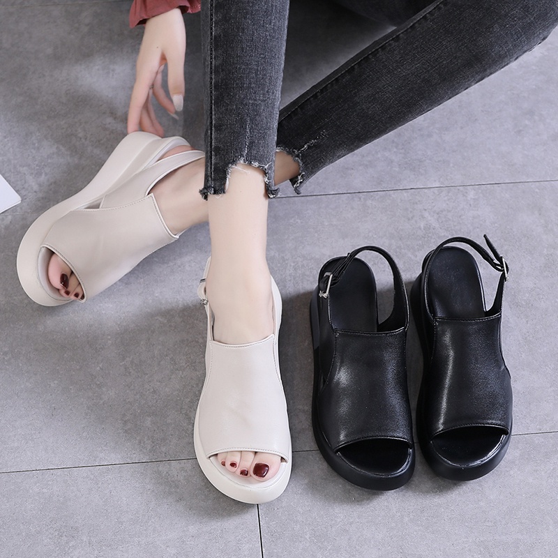 KZT-SW08 Sandal Wanita Wedges Sandal Cewek Hak Tinggi IMPOR COD Termurah