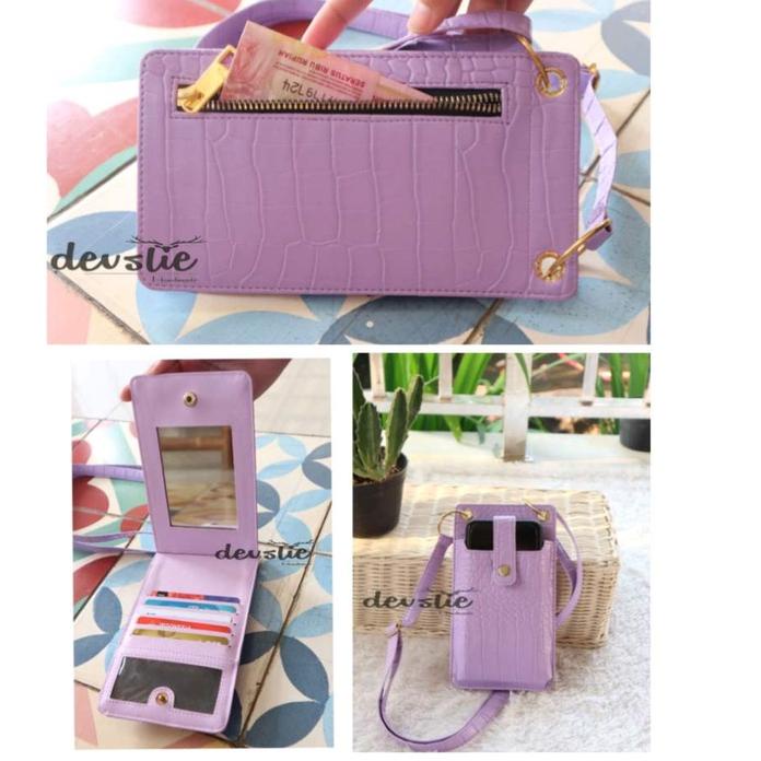 aruna label-Tas handphone /tas HP CROCO/Tas selempang wanita/Tas handphone wanita/pocket hp Berkuali