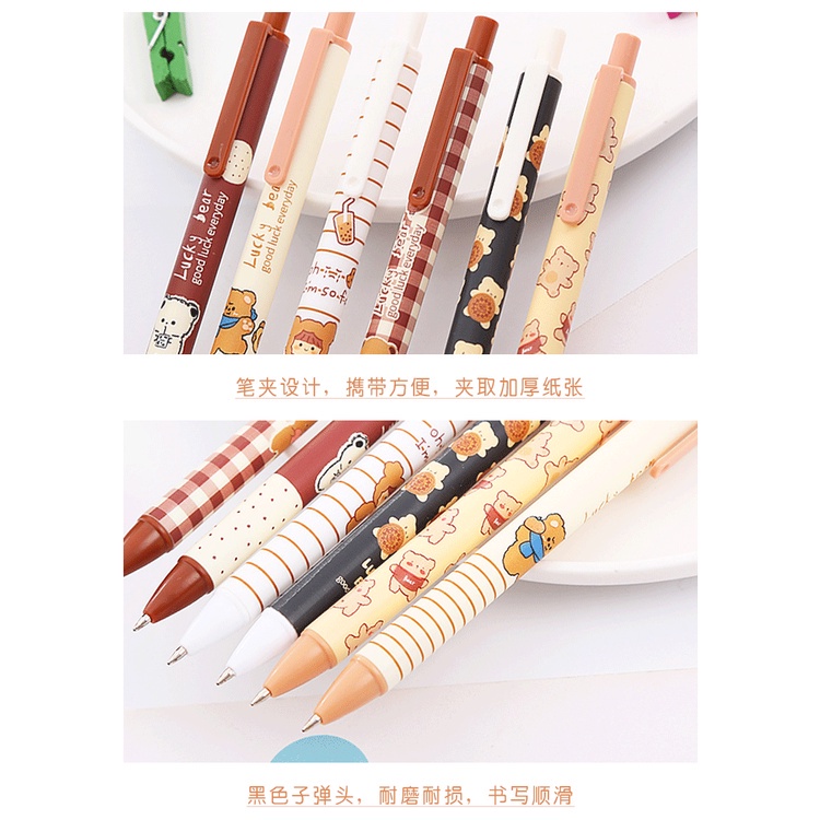 2pcs / Set Pulpen 0.5mm Motif Hewan Gaya Korea Untuk Sekolah / Kantor