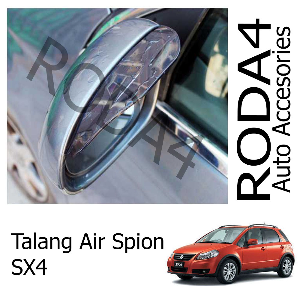 Talang Air / Mika Pelindung Spion Mobil dari Hujan (1 Set Isi 2) Sx4