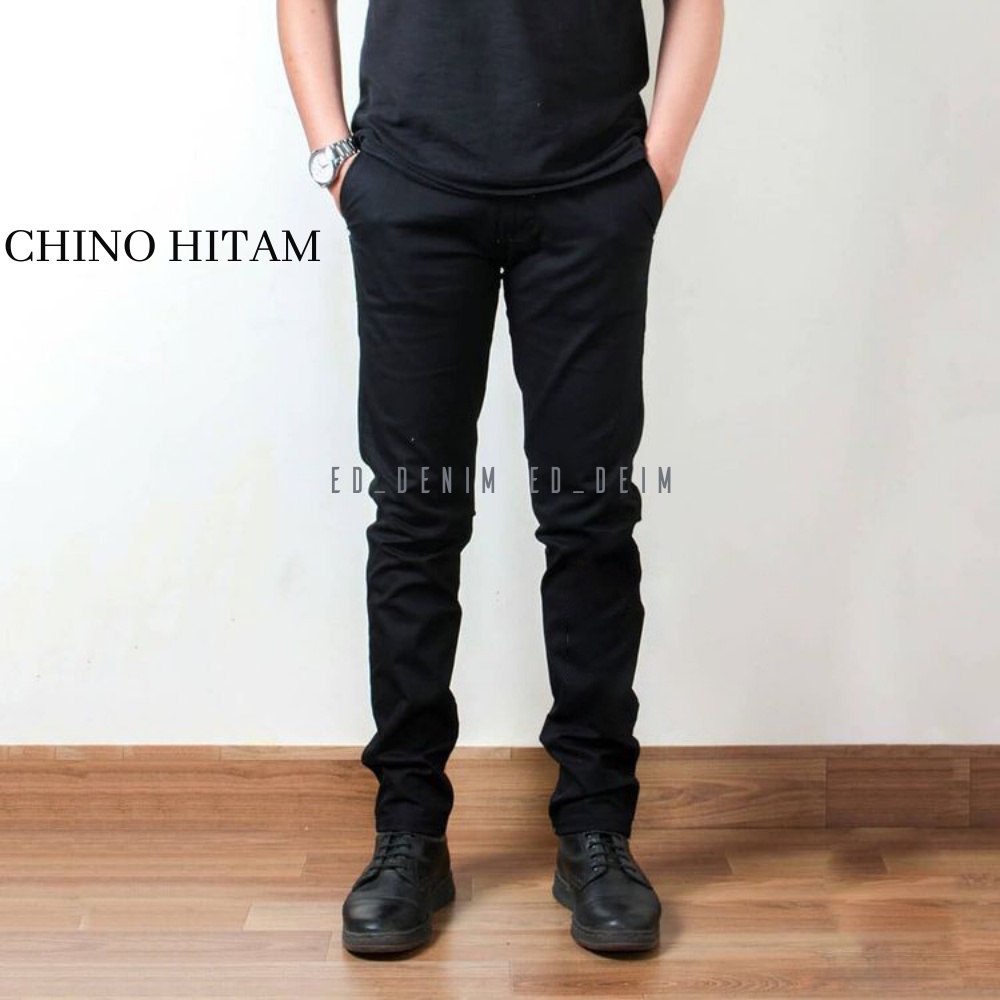 Celana Chino Panjang Pria Jumbo Slim Fit Katun Strecth