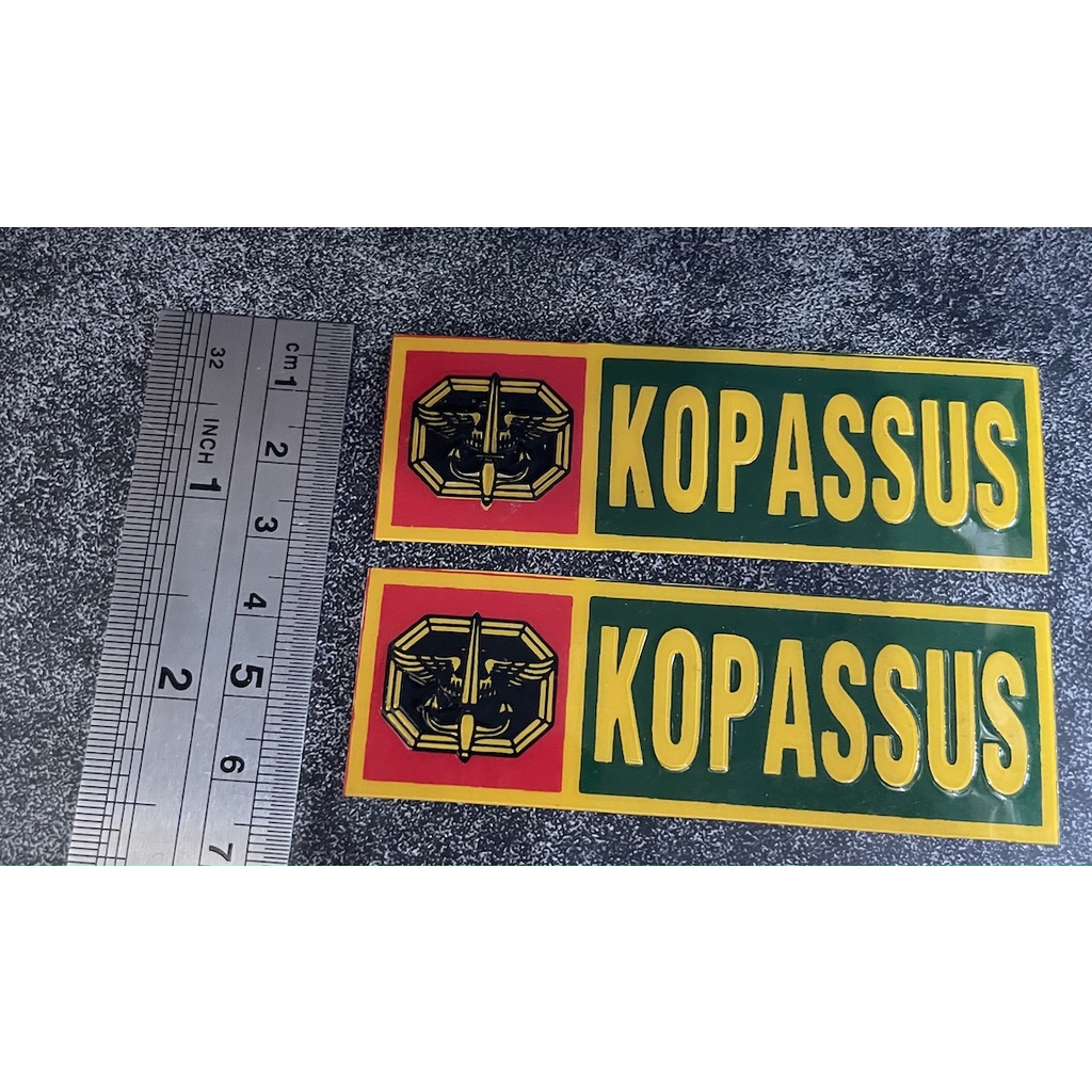 Sticker Plat Kopassus - Stiker Plat Kopassus - Stiker Kopassus - Kecil