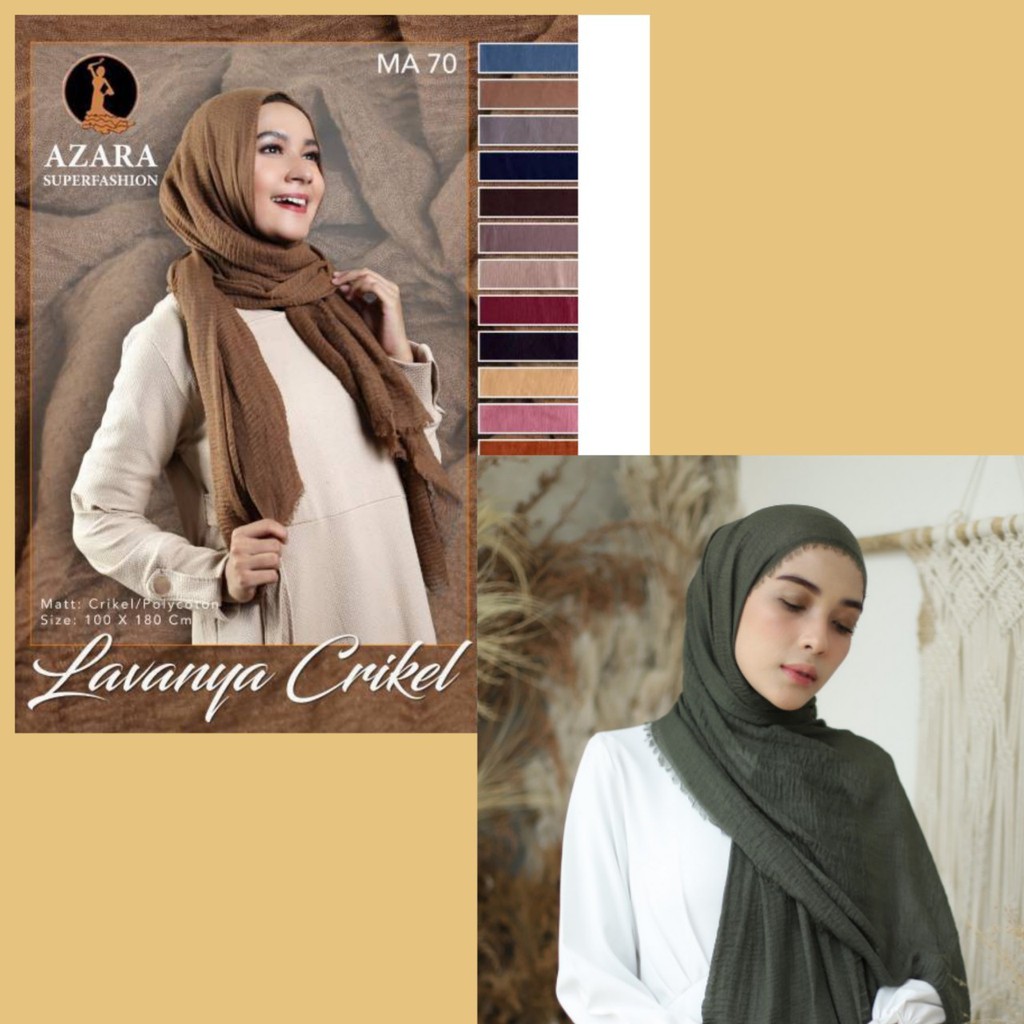PASHMINA KUSUT CRINKLE LAVANYA by Azara (BISA COD)