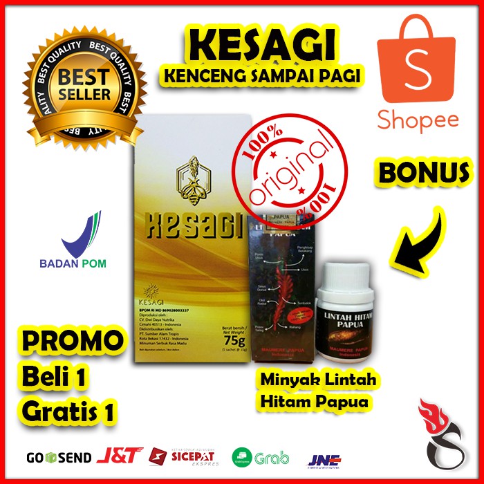 Madu Kesagi Asli Original Bpom 1 Box Isi 5 Sachet (75 gram ) Bonus Minyak Lintah Hitam Papua 1 Botol
