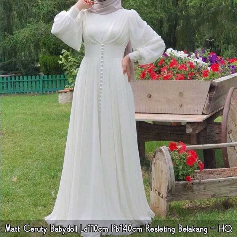 yasmine dress/gamis medan/gamis putih medan/gamis medan ready/gamis medan murah/dress medan/baju med