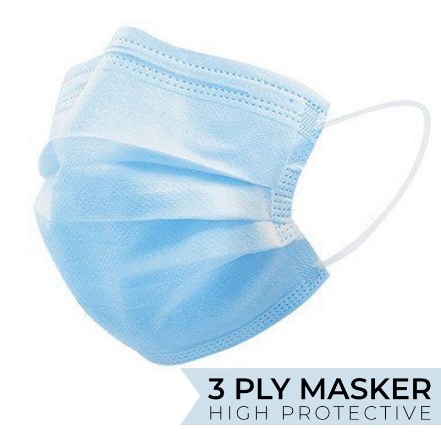 Masker Kesehatan Earloop 3ply 1 box Isi 50pcs Masker