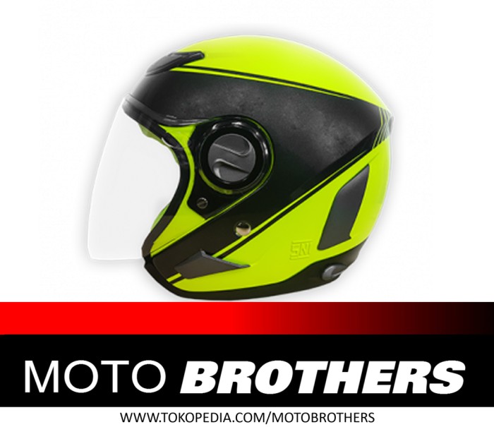 HELM YAMAHA MTX FLUO - Hitam