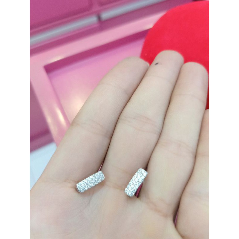 ANTING JEPIT DEWASA PERAK 925 IMPORT LAPIS MAS PUTIH