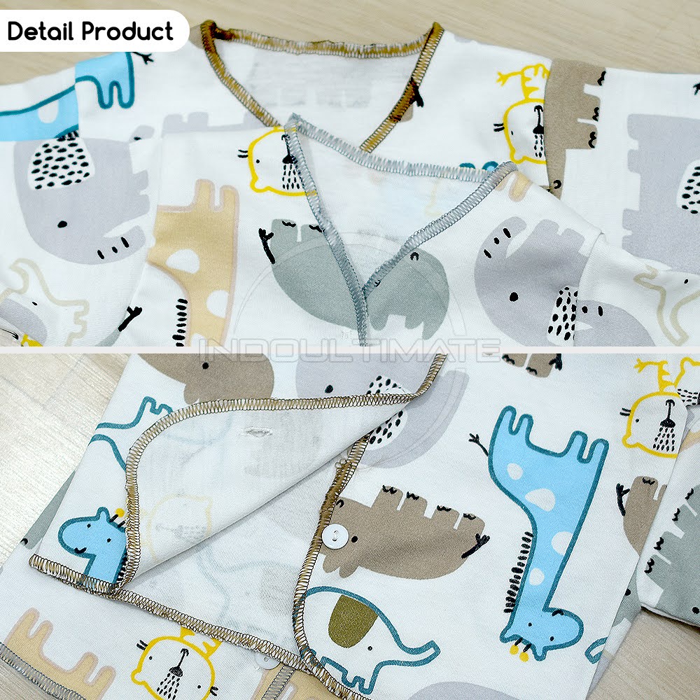 Setelan Baju + Celana Pendek Bayi (0-3 Bln) ZOO SERIES BABY LEON DS-113 Baju Bayi Baru Lahir Baju Tidur Bayi Baju Harian Bayi Atasan Kaos Bayi Pakaian Bayi Celana Pendek bayi Celana Bayi Baru Lahir Perlengkapan Bayi Baru lahir Newborn