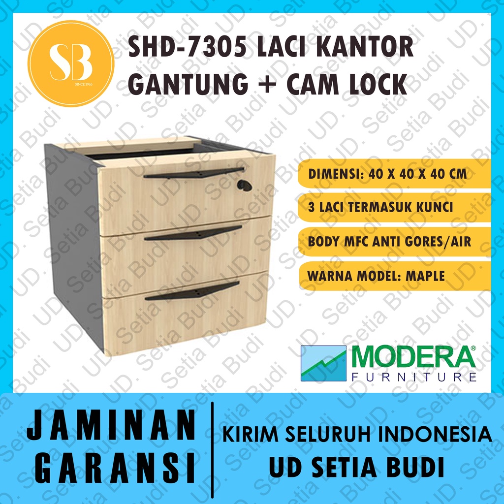 Laci Kantor Pedestal Gantung + Cam Lock Modera SHD 7305 S-Class