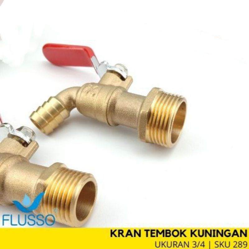 KRAN AIR 3/4&quot; 100% KUNINGAN FLUSSO (289)