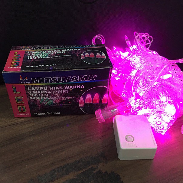 LAMPU TUMBLR PINK Natal Roket Berkualitas MS362 10Meter 100LED