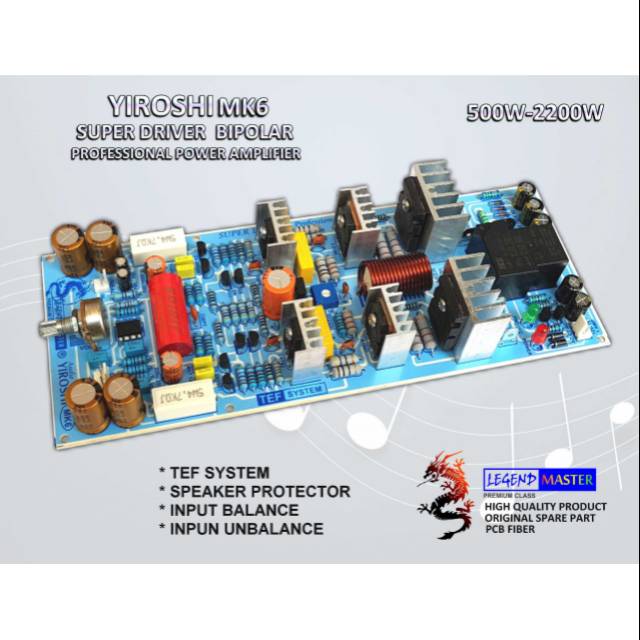 SUPER DRIVER BIPOLAR PROFESSIONAL POWER AMPLIFIER SUBWOOFER YIROSHI MK-6 MK6 LEGEND MASTER PLATINUM