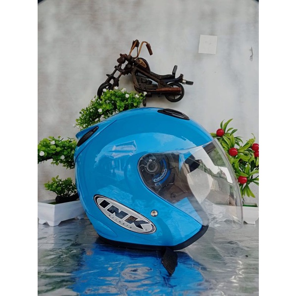 HELM INK CENTRO SNI WARNA LENGKAP fre kardus-Biru muda