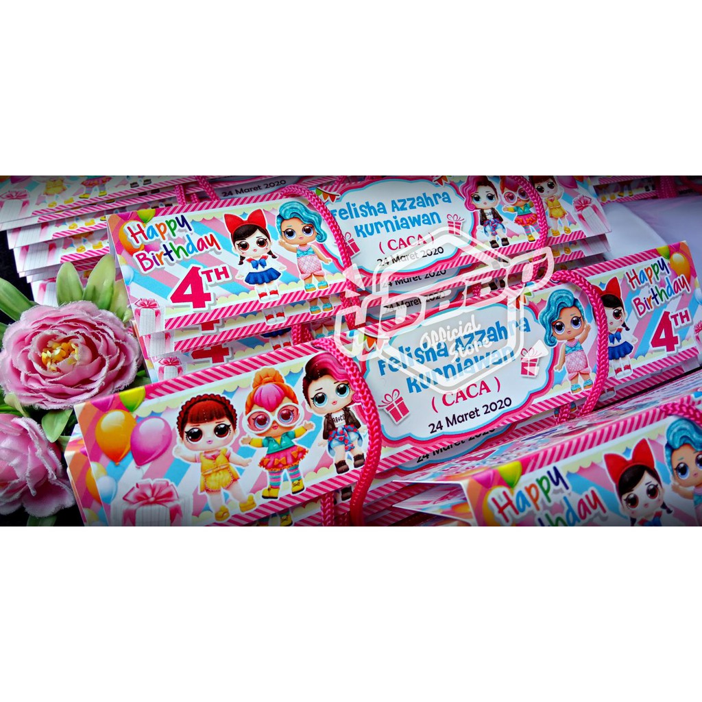 Edisi tanpa foto  - Tas Plastik Ultah - Label Plastik Snack Ulang Tahun - Tas Jajan Ultah Murah-5