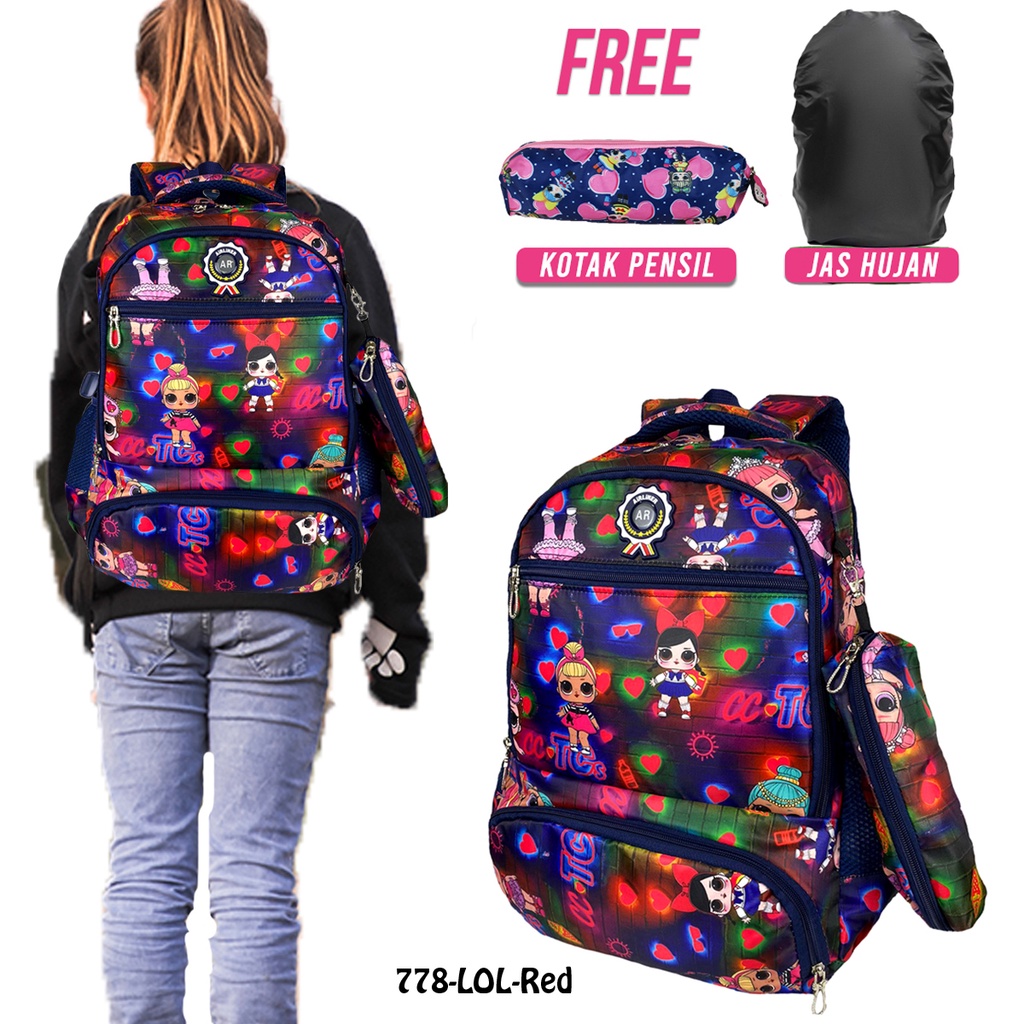 LOL Tas ABG Ransel Casual Unisex - Backpack Casual Karakter LOL - Tas Ransel Sekolah SD-SMP