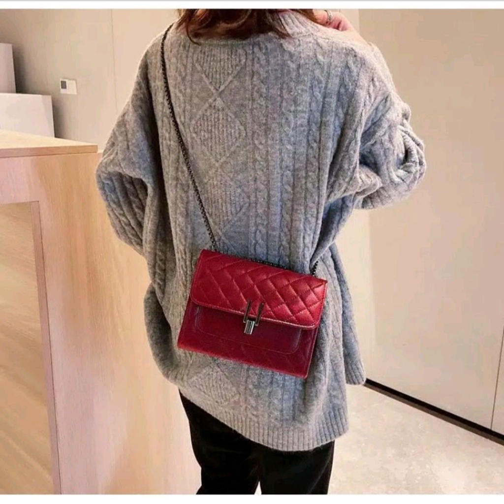 [BISA COD] Tas Selempang Slempang Rantai Bahu Pesta Kondangan Sling Bag Kekinian Fashion Wanita Cocok untuk OOTD Korea Style