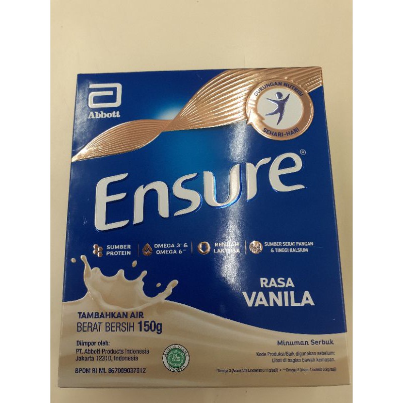 

Susu ENSURE Vanilla 150gr