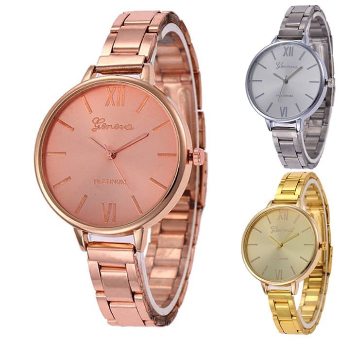 Geneva Jam Tangan Wanita Korea Jam Tangan Murah Jam Tangan Wanita Geneva Bulat Stainless
