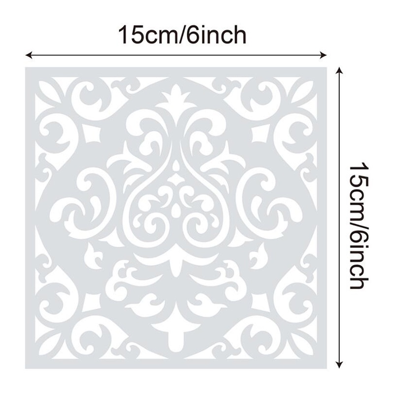 16pcs / set Lukisan Dinding / Lantai Desain Mandala