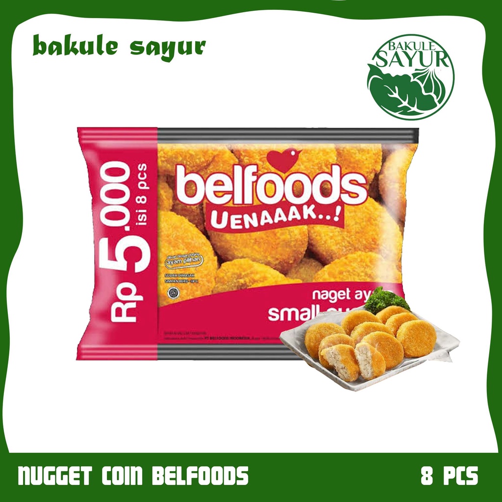 Jual BELFOODS NUGGET AYAM 5000 ISI 8 PCS CHICKEN NUGGET AYAM NAGET KOIN ...