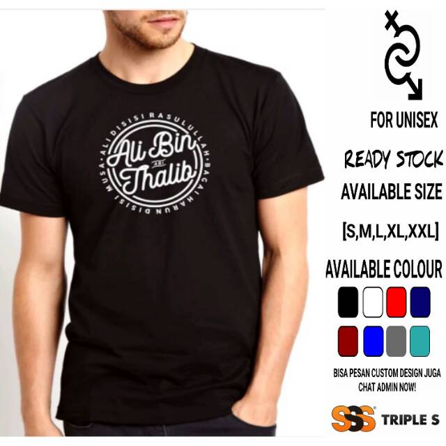 KAOS DAKWAH ISLAMI ALI BIN ABI THALIB BAJU DISTRO BERKUALITAS