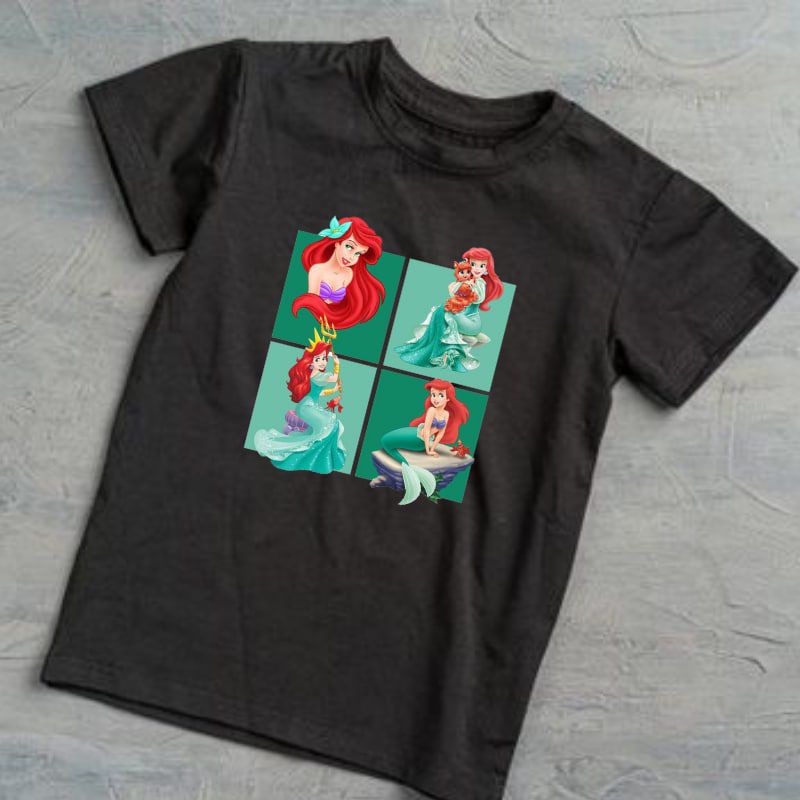 Clothing May - Kaos Putri Duyung Karakter Kaos Anak Koas Anak Karater Distro Kekinin T Shirt Tshirt T-Shirt Premium Murah