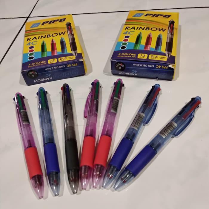 

1 BUAH , 4 WARNA WARNI PULPEN 0.5 MM BALL LINER SIGN GEL PEN - HITAM PROMO