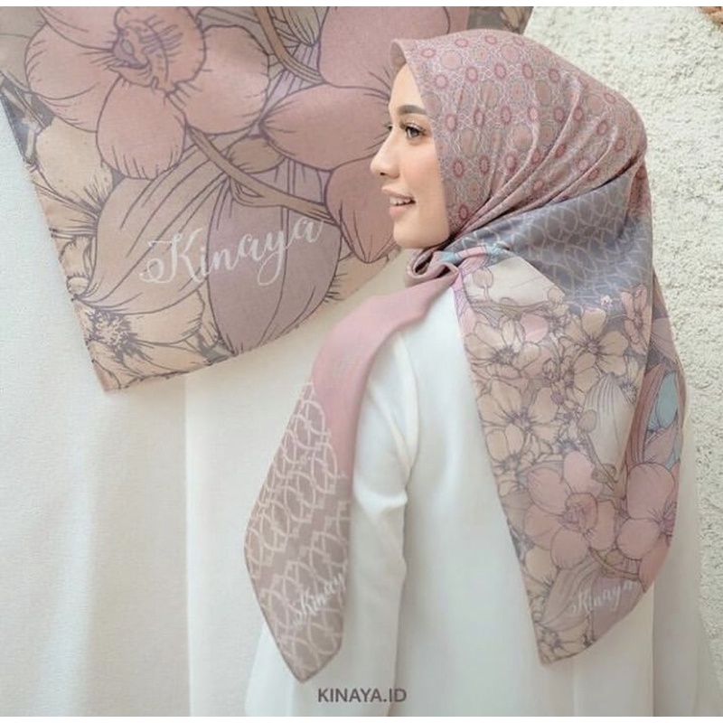 HIJAB SEGIEMPAT LASERCUT Kinaya mocca LASERCUT MYLADY HIJAB DEENAY SEGIEMPAT VOAL