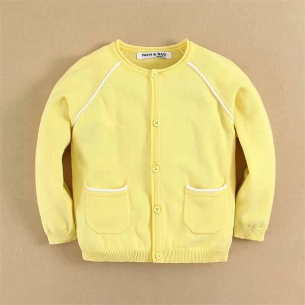 CARDIGAN KIDS SOLID YELLOW