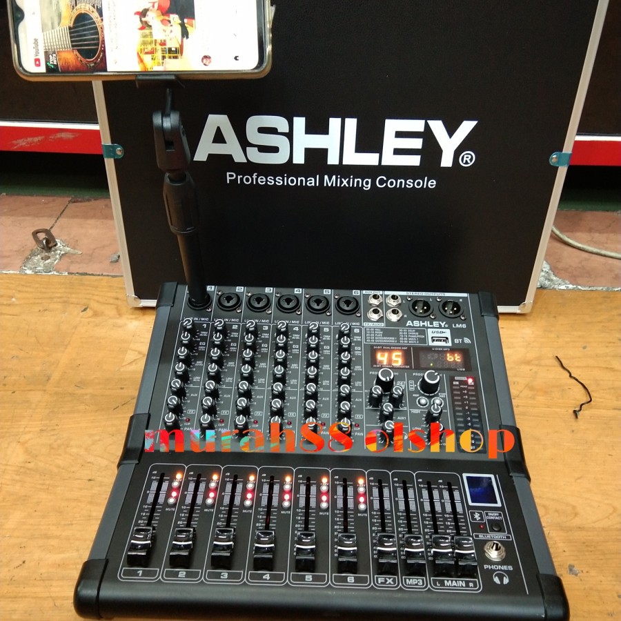 Mixer Ashley LM 6 ORIGINAL 6 Channel usb bluetooth free koper