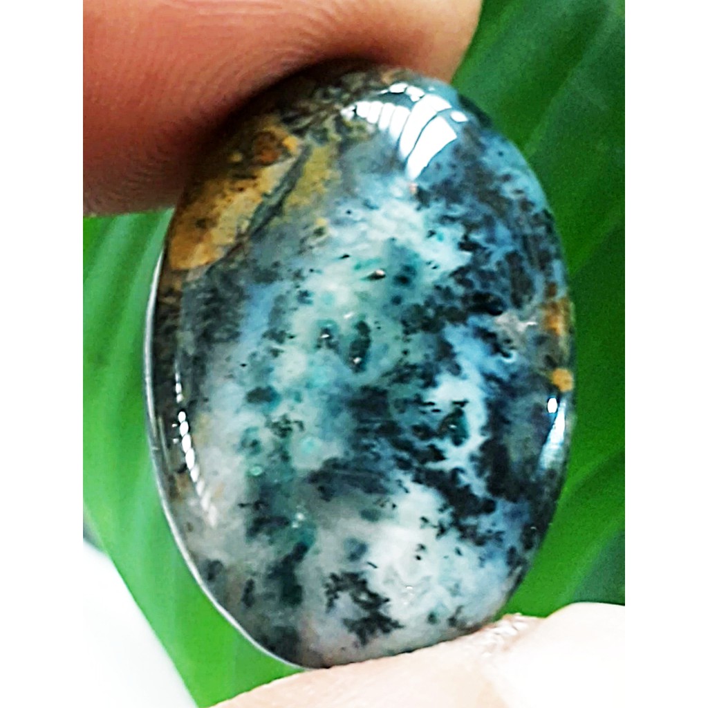 BACAN DOKO batu akik natural bacan doko gulau elektrik body glass size jumbo 26mm