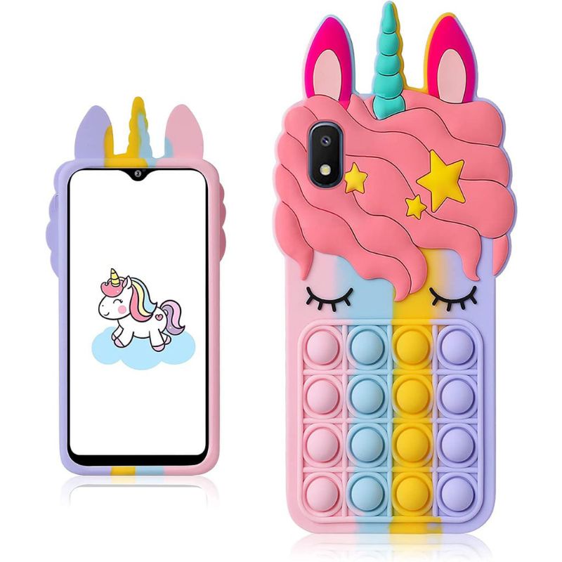 Case Vivo Y91 y91c Y93 Y95 SoftCase POP IT 3D Motif Unicorn Desain kuda poni