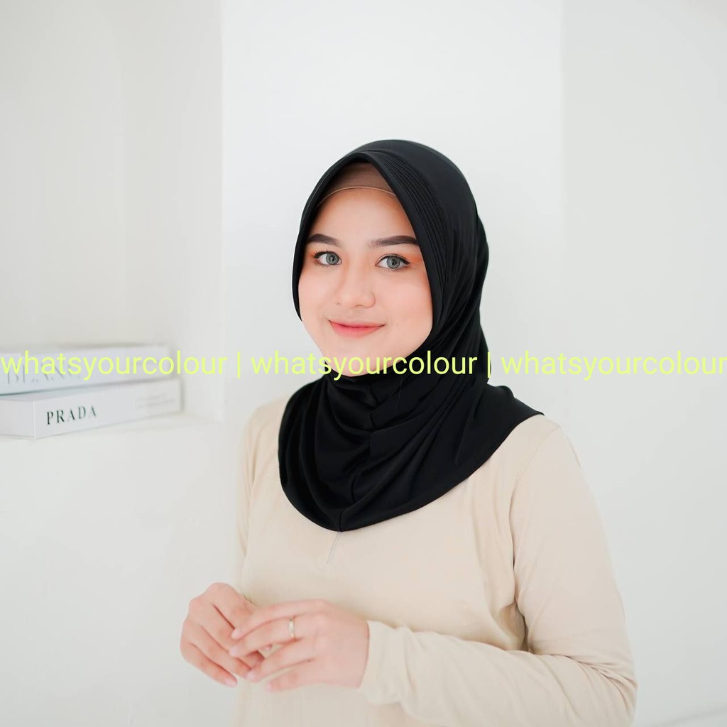 Kerudung Olahraga [black] Bergo sport / hijab sport-black