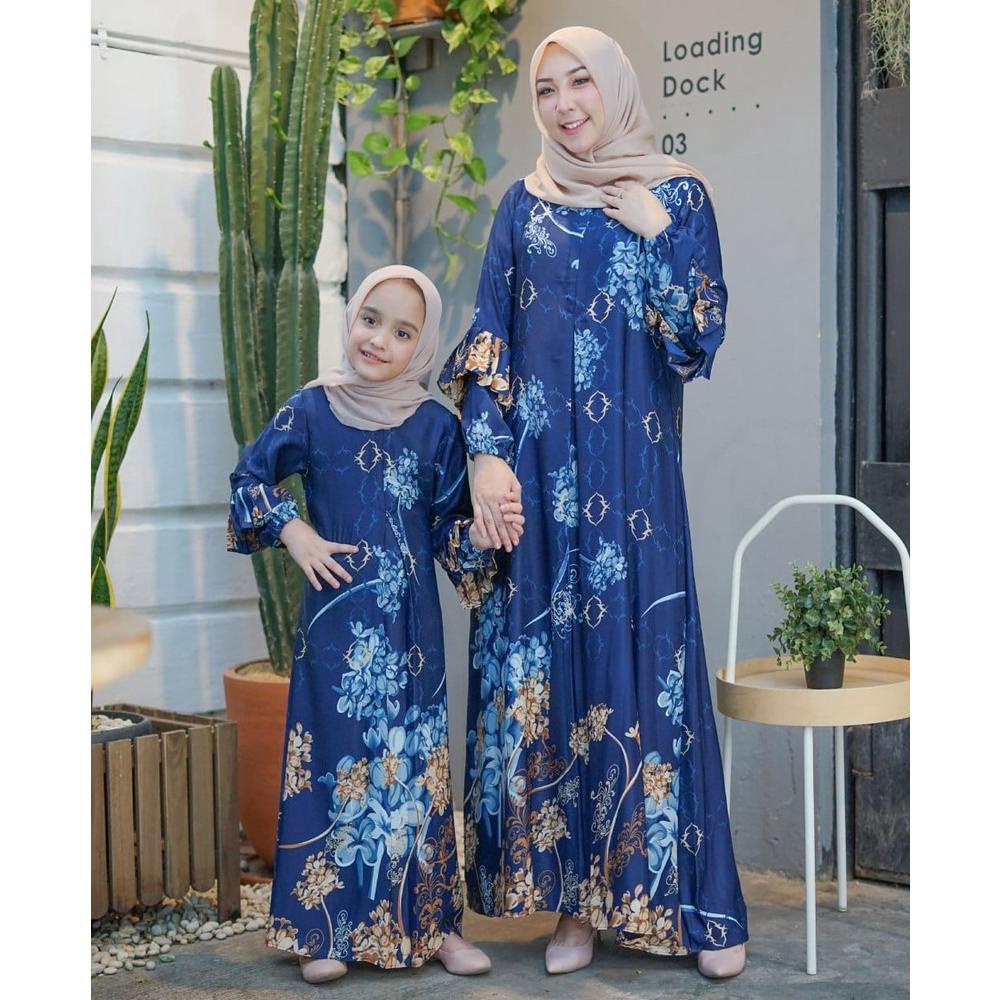 BJ GAMIS PESTA  Kia maxi couple Ibu dan Anak Maxi motif  Fashion Wanita Muslimah Dress Trendy