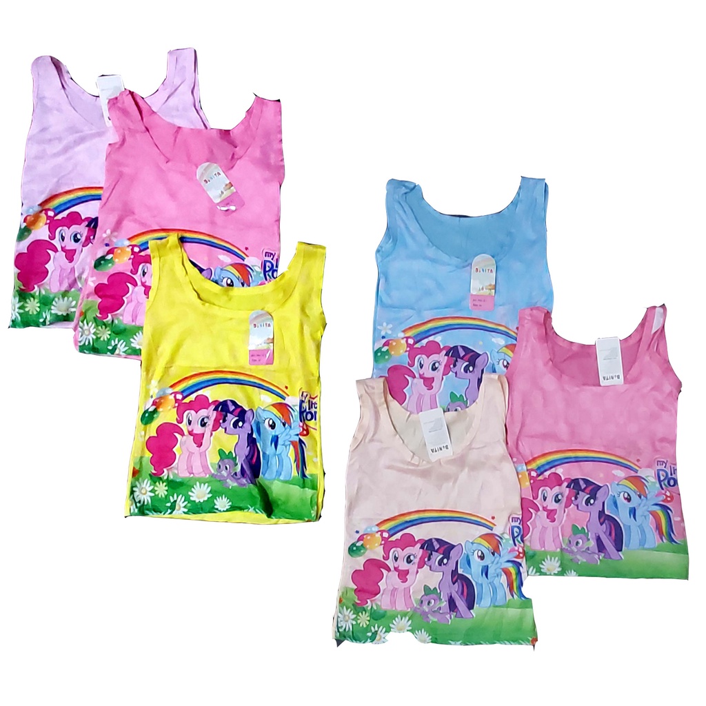 TANKTOP SINGLET ANAK PEREMPUAN MOTIF LIL  SIZE M,L,XL.