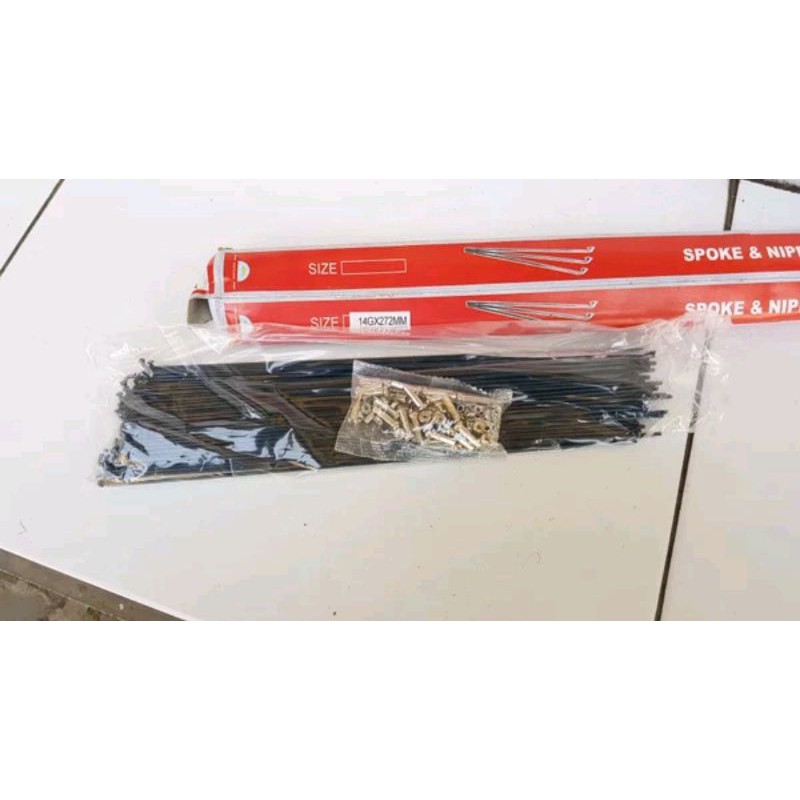 spoke 72pcs spoke jari jari ruji 272 mm xlr8 niple panjang untuk velg 27.5 inch atau 650b