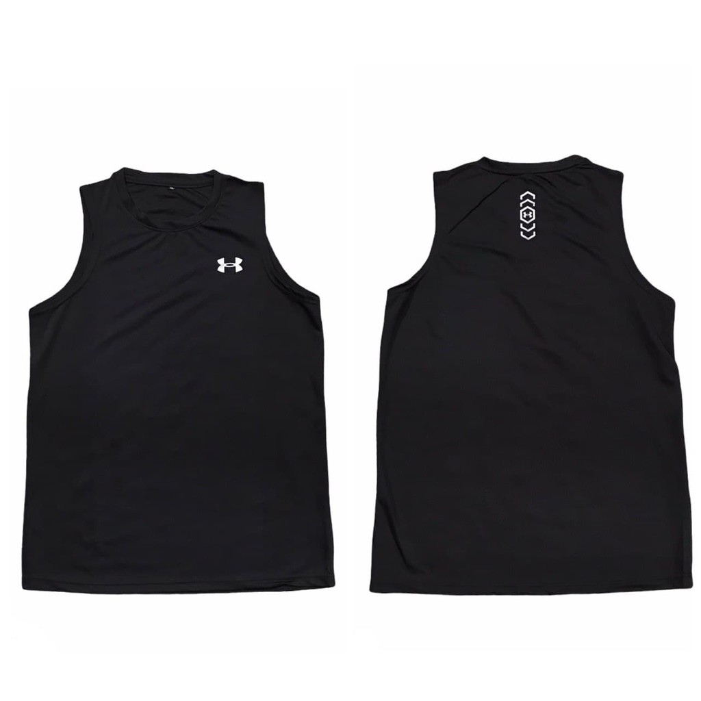 Singlet Training Bahan *Corak*-Und3r hitam