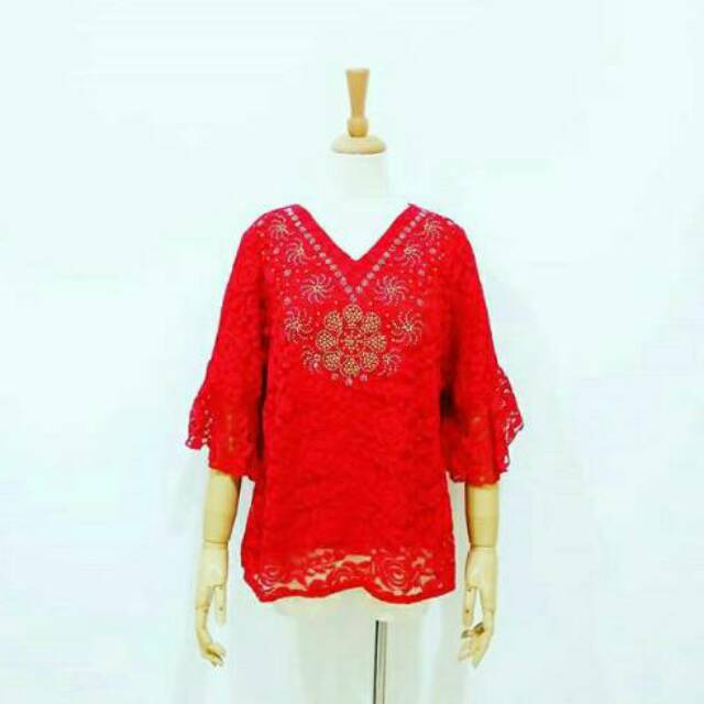 Baju Kebaya Sabrina Modern Atasan Brukat Brokat Lace Wisuda Kondangan Pesta Muslim Shindy